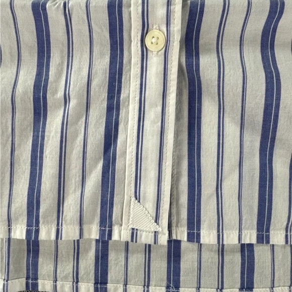 UNTUCKit Pinot Perse Women’s Blue White Striped Button Down Shirt Size 12R NEW - Picture 3 of 10
